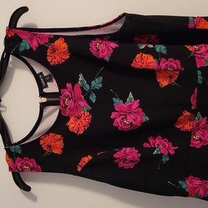 Torrid black floral peplum top